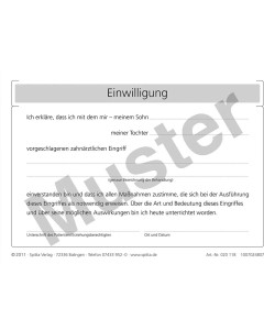 Formular A6 Einwilligung quer