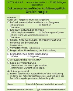 Doku.Aufkleber "Chirurgie"