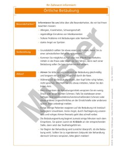 Merkblatt A5 Örtliche Betäubung