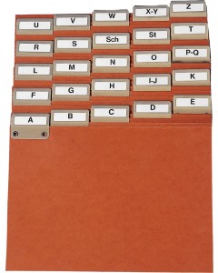 Leitregister A-Z f.A5 Karteikarten
