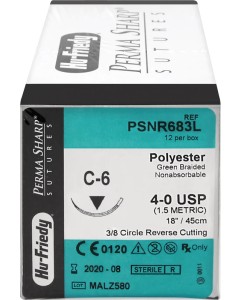 Nahtmaterial Polyester 4-0NA/C-6