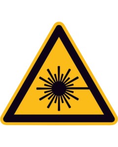 Etikett "Warnung vor Laserstrahl"