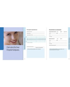 Zahnärztlicher Implantatpass A6