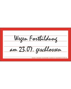 Hinweis Etiketten 20x9,5cm Pa 20