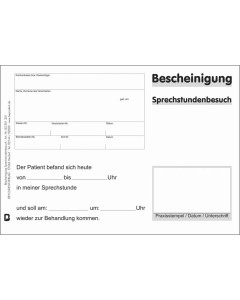 Bescheinigung ü.Sprechstundenbesuch