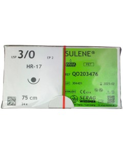 SULENE grün 50cm 3/0 HR-17 Pa 24