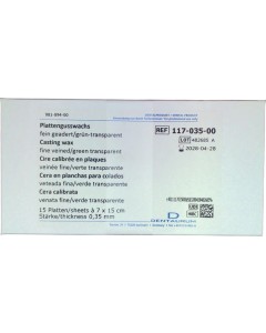Plattenwachs Standard grün