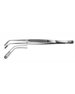 Nahtpinzette gebogen 150mm