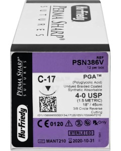 Nahtmaterial PGA ungef.4-0A/C-17