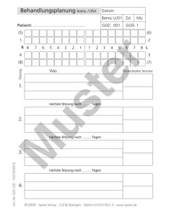 Formular A6 Behandlungsplan kons./
