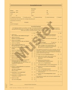 Anmeldeformular A4 Anamnese orange