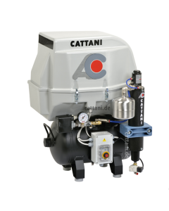 Cattani 2-Zylinder-Kompressor mit 230V mit Schallschutzhaube NEU 
